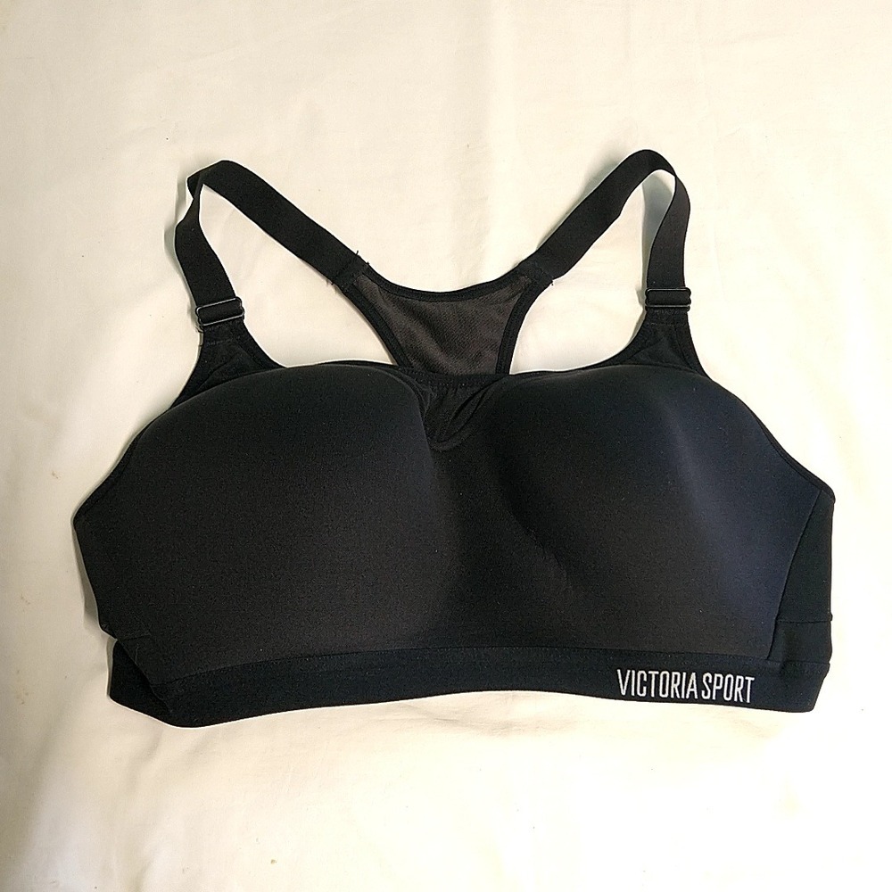Victoria Sport Sports Bra Women 36D Black High Impact Racerback